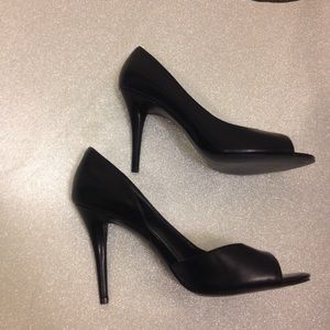 Nine West black peep-toe stilettos
